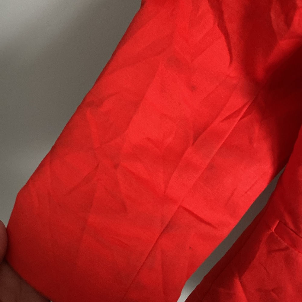 Alice Collection Red Cotton Blend Blazer Fully Lined Single Button Closure Sz M - Picture 6 of 11